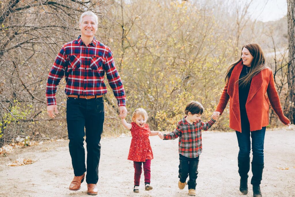 Family Photo on the Highline Canal in Littleton, Colorado